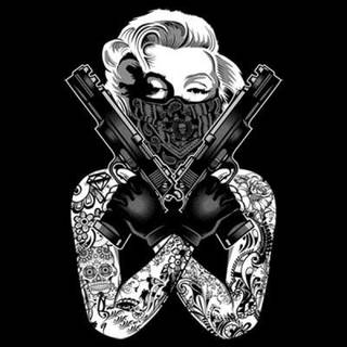Marilyn Monroe gangster wallpaper
