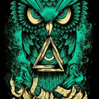 Trippy owl wallpaper