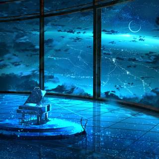 Anime moon sky wallpaper