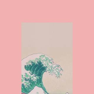 Pink waves wallpaper