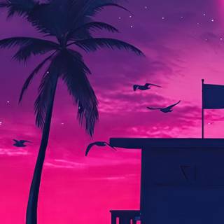 iPhone retro summer wallpaper