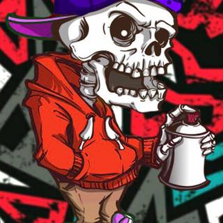 Skull graffiti wallpaper