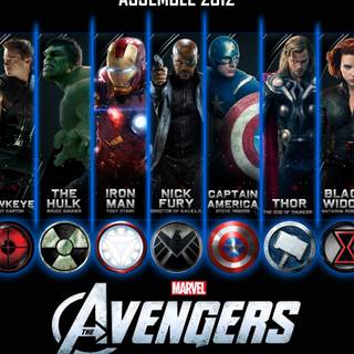 Computer glowing Avengers wallpaper