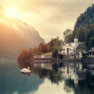 Mountain tranquility wallpaper