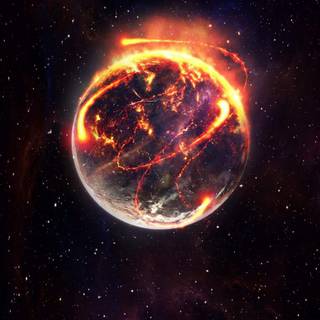 Burning Earth wallpaper