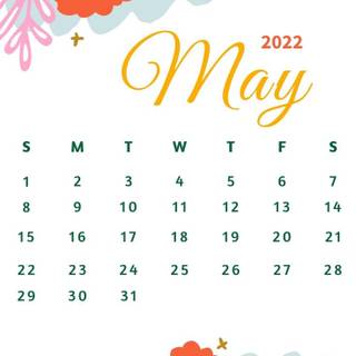 May 2022 calendar wallpaper