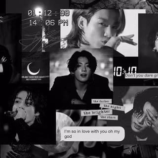 BTS black aesthetic laptop wallpaper
