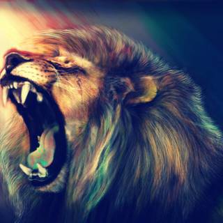 Dangerous lion wallpaper
