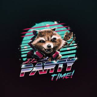 Minimalism Rocket Racoon wallpaper