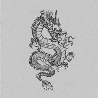 Dark Chinese dragon aesthetic wallpaper