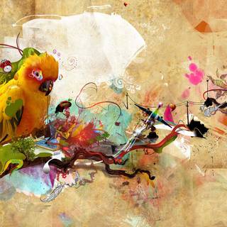 Modern painting wallpaper