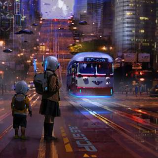 Bus station wallpaper