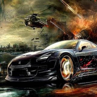 Colorful car wallpaper