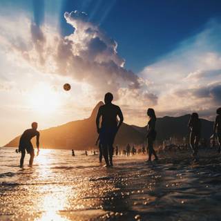 Beach soccer wallpaper