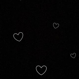 Black hearts phone wallpaper