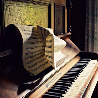 Piano notes wallpaper