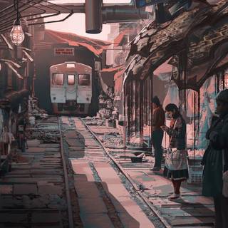 Travelling by train wallpaper