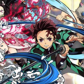 Demon Slayer matching PFP wallpaper