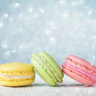 Glitter macarons wallpaper