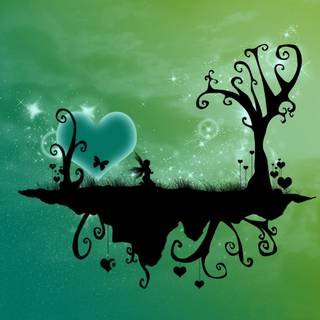 Green love wallpaper