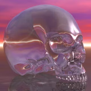 Glass skull wallpaper