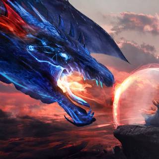 Lonely dragon wallpaper