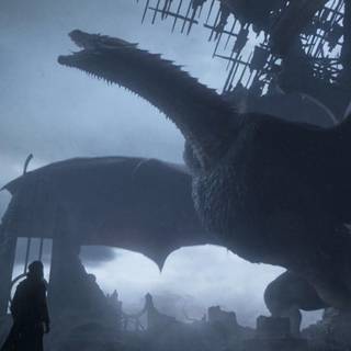 Lonely dragon wallpaper