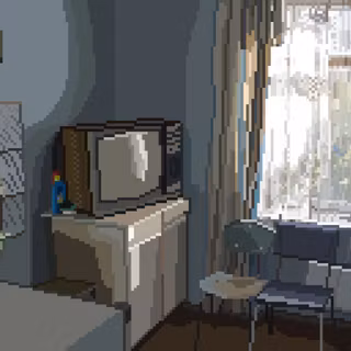 Pixel bedroom wallpaper