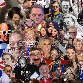 Weirdcore people wallpaper