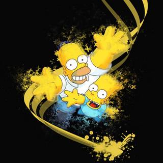 Homer and Bart wallpaper