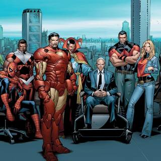 Superhero collage desktop wallpaper