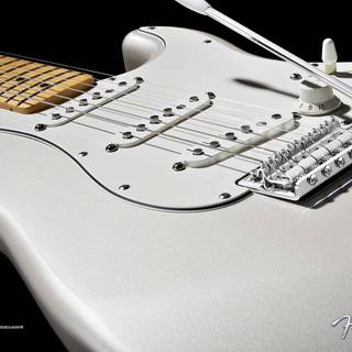 White guitar wallpaper