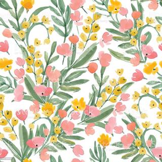 Drawn flowers wallpaper