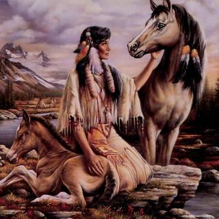 Native American art wallpaper
