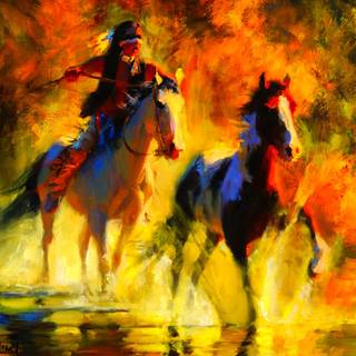 Native American art wallpaper