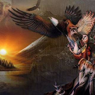 Native American art wallpaper