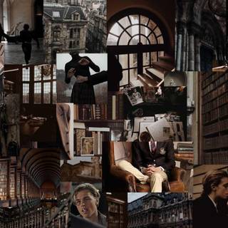 Light academia PC wallpaper