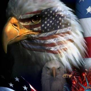 American flag with eagle wallpaper