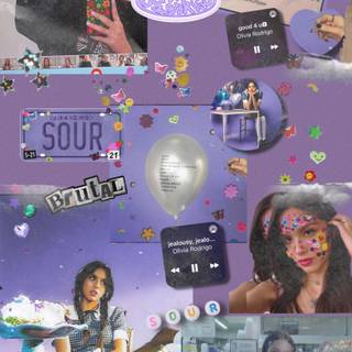 Olivia Rodrigo collage wallpaper