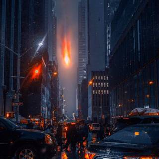 Abstract skyline iPhone wallpaper