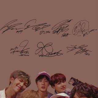 BTS autograph wallpaper