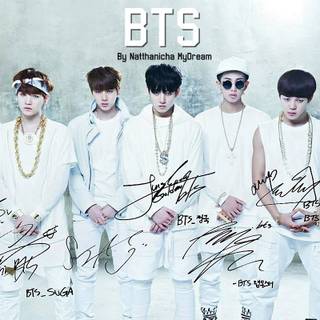 BTS autograph wallpaper