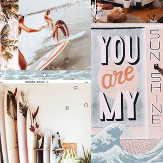 Summer moodboard wallpaper