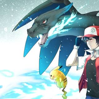 Pokémon Trainer Blue wallpaper