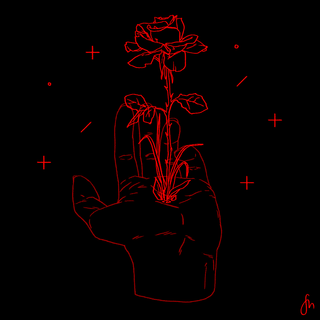 Red and black anime aesthetic wallpaper