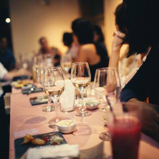 Dinner party wallpaper