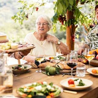 Dinner party wallpaper