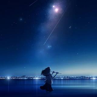 Sky anime night wallpaper