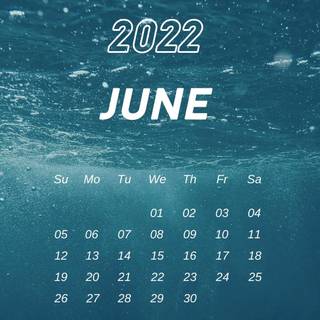 June 2022 calendar wallpaper