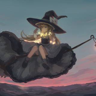 Witch girl wallpaper